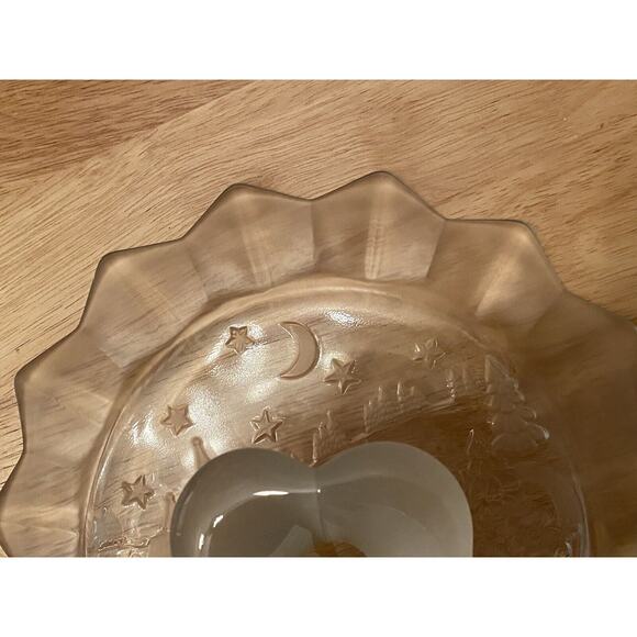 Mikasa Holiday Classic Winter Dreams Crystal Footed BON BON Cake Platter 9 1/4" - Picture 9 of 9